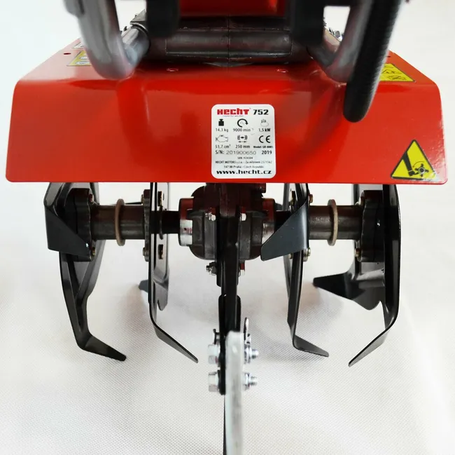 HECHT 752 Motobineuse Moteur 2 temps Fraiseuse Houe Jardin Houe du cultivateur 16 couteaux 14.3 kg largeur travail 25cm 9000tr/min – Image 2