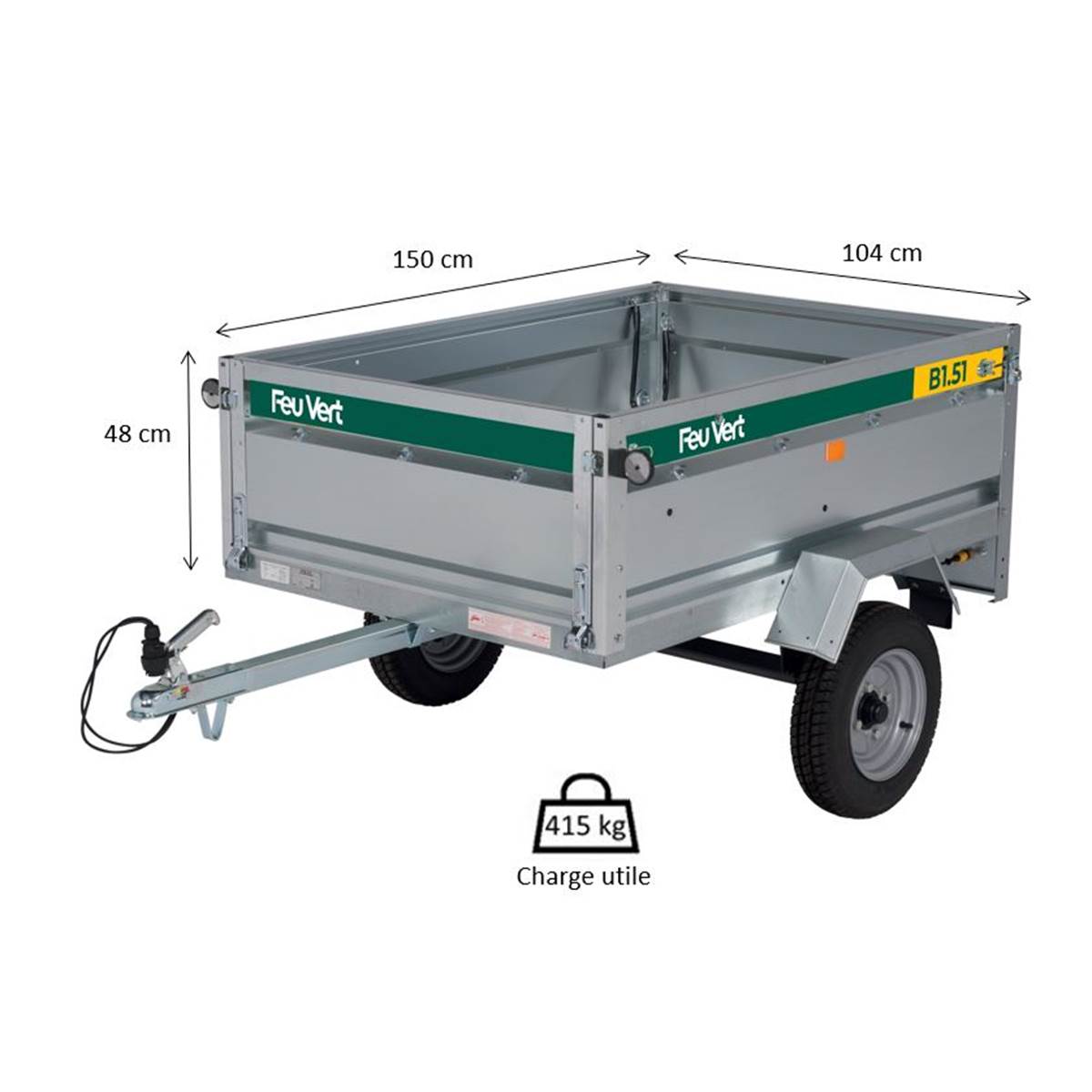Remorque FEU VERT B1.51 – Image 2