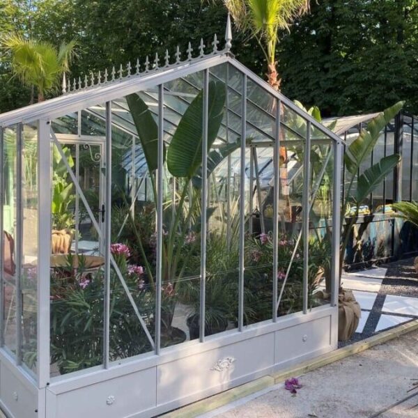 Serre de Jardin Verre Trempé Aluminium — 5m x 3m — 15m² — Neuf DÉSTOCKAGE