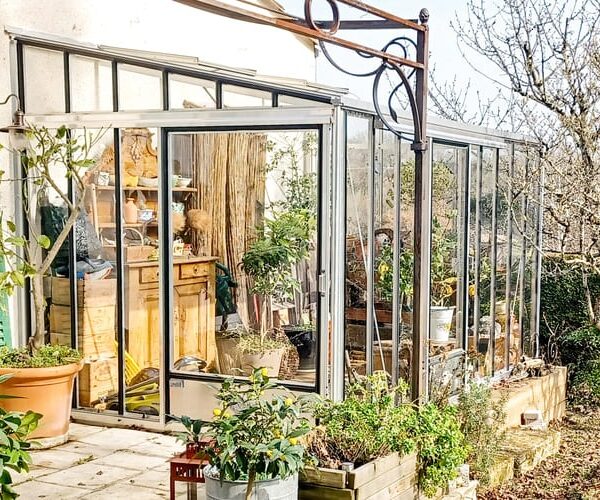 Serre de Jardin Verre Trempé Aluminium — 3m x 3m — 9m² — Neuf DÉSTOCKAGE