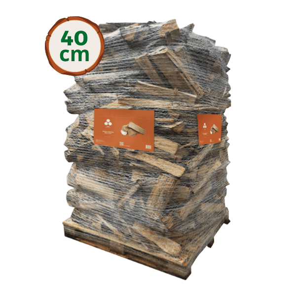 Bois de chauffage 40cm — 100% feuillus — Palette