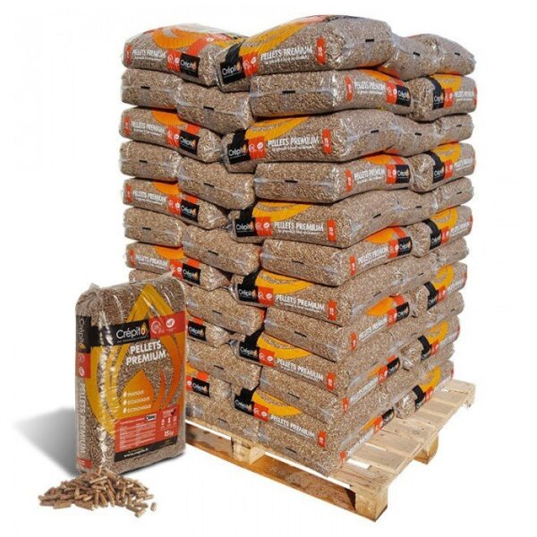 Granulés de bois Crépito — Palette 72 sacs 15 kg