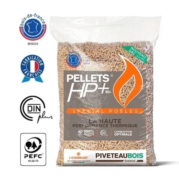 Granulés de bois Piveteau HP+ — 72 sacs 15 kg