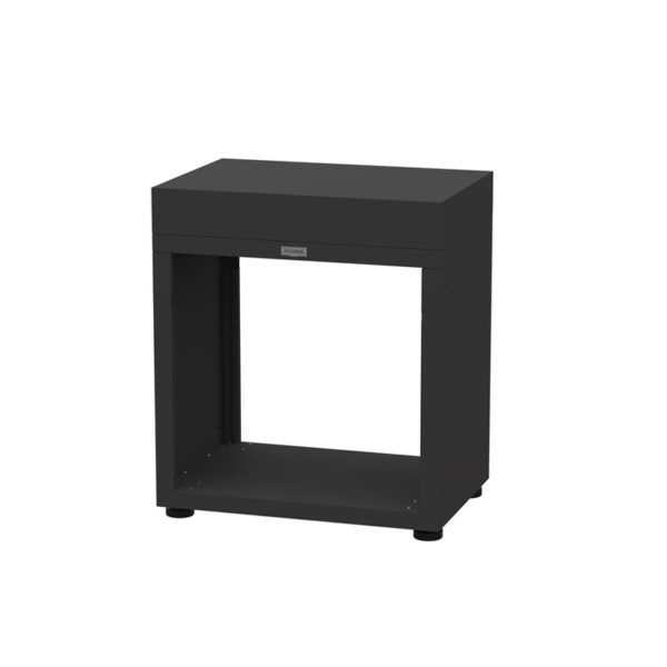Meuble ouvert noir de cuisine extérieure 80cm — Le Marquier