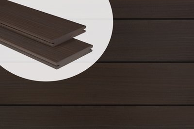 Planche de terrasse composite plein Relief 24 Easydeck Chocolat Noir