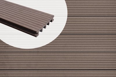 Lame de terrasse composite massif Timmdek The Andes — Pecan 2,3 x 14 cm