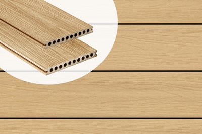 Lame de terrasse composite PuraShield Cedar 2,3 x 21 cm — alvéolaire