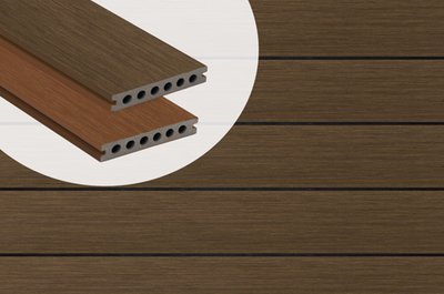 Lame de terrasse composite PuraTerra Ipe bicolore 2,3 x 13,8 cm