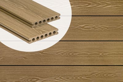 Lame de terrasse composite alveolaire StignoPro Oak 2,2 x 14 cm