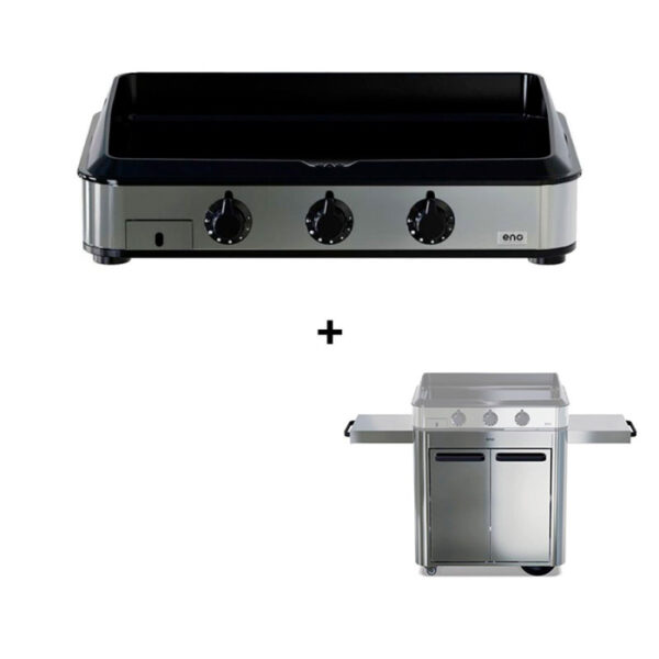 Pack plancha gaz Enosign 80 Inox + chariot — ENO