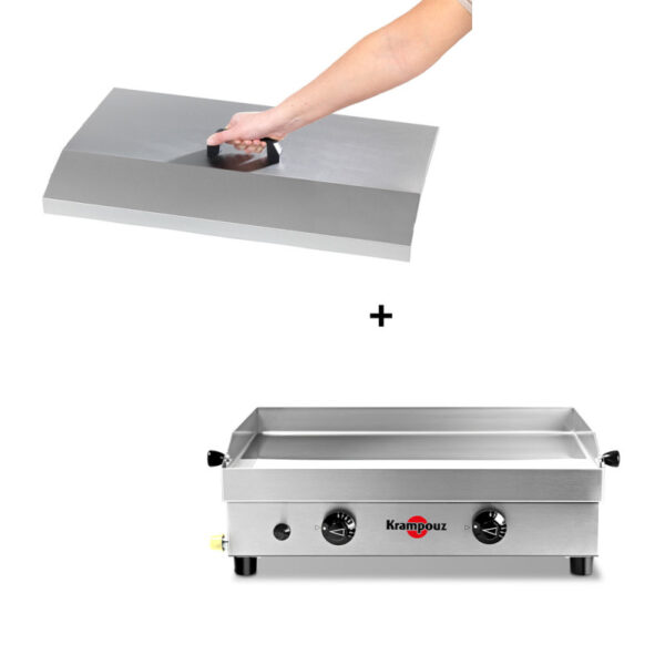 Pack plancha gaz Samba 54cm + couvercle — Krampouz