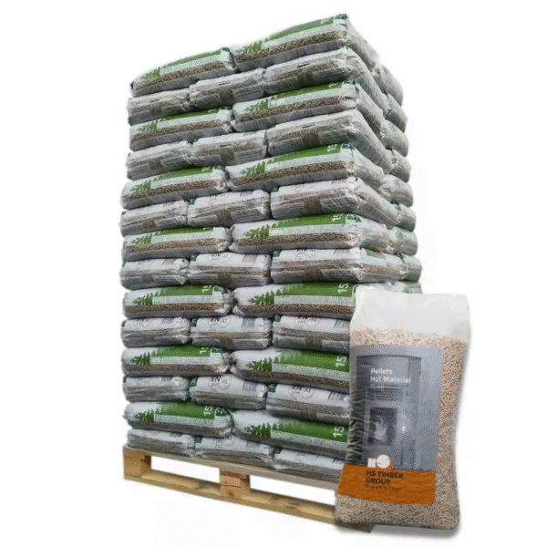 Pellets HS Timber 100% résineux — Palette 66 sacs 15 kg